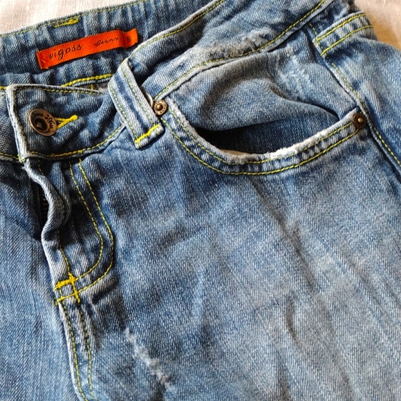 Vintage Vigoss Low-rise Boot cut Jeans with Yellow Stiching - Picture 9 of 9
